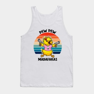 Cute Quacker Firepower: Pew Pew Madafakas Design Tank Top